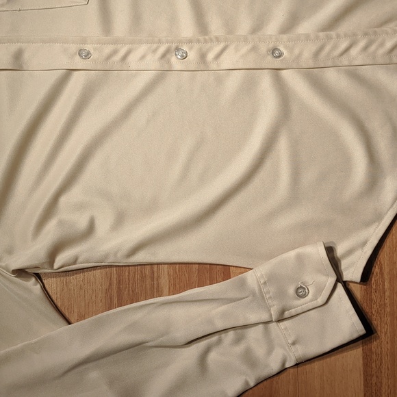 Vintage 70's cream button front shirt - Picture 5 of 6